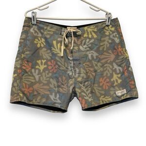 Surf NYC Coral Pattern Men's Swim Board Shorts